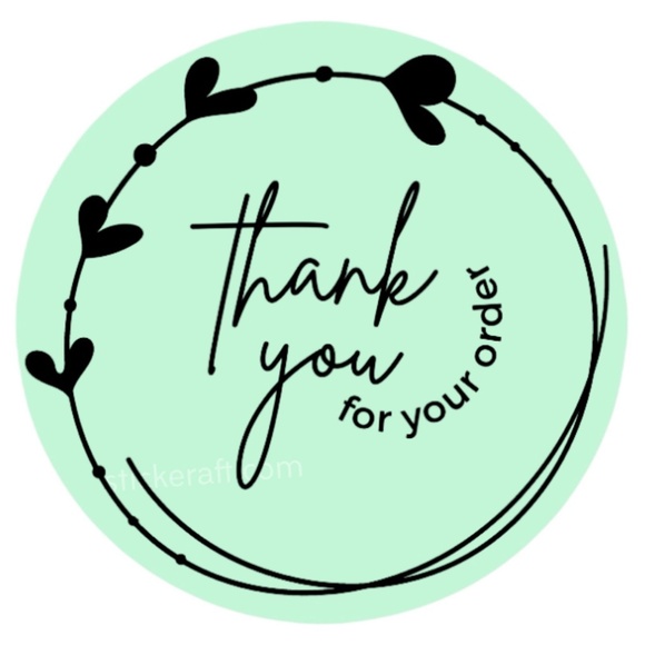Pack of 100 Stickers 2in thank you for your order Stickers Packaging Supplies - Picture 3 of 13